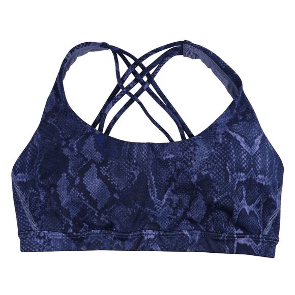 M VICTORIA'S SECRET Strappy Back Light Impact Sport Bra Bralette Sze M Snakeskin - Picture 1 of 8